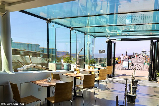 Above, Glass Box Restaurant: 