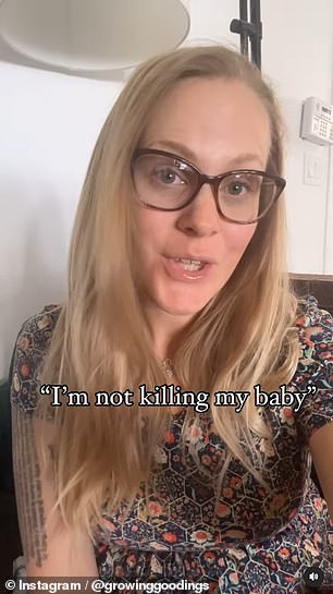 Gooding is now revealing the progress of her pregnancy online, arguing that it is possible to carry her fetus to term.