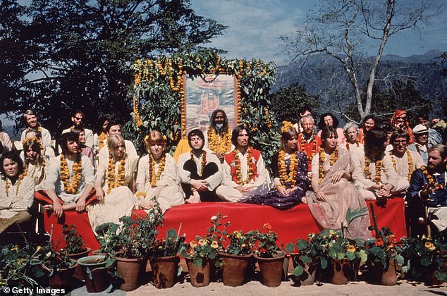 The Beatles and their wives visited Maharishi Mahesh Yogi in India in 1968, when John was married to his first wife, Cynthia.