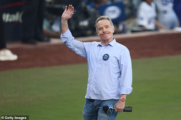 'Breaking Bad' actor Bryan Cranston addressed the crowd before Game 1 on Friday