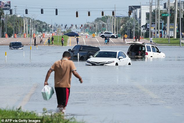 He cited the devastation caused by hurricanes Helene and Milton, which the Titanic star called 