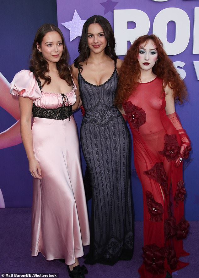 Olivia and Chappell posed with Icelandic singer Laufey, to whom Olivia wrote a effusive tribute for Time100 Next 2024, a roundup of rising talent.