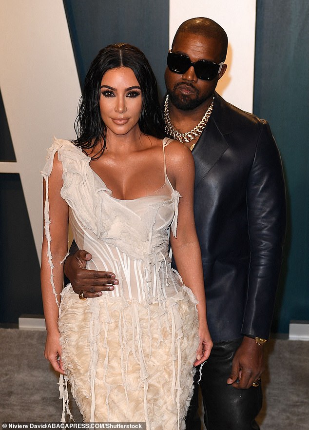 Kanye married Bianca in December 2022, just a month after his divorce from Kim was finalized (pictured in February 2020). The exes share four children: North, 11, Saint, eight, Chicago, six, and Psalm, five.