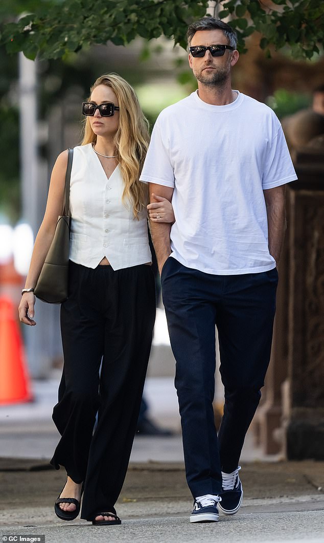 Jennifer and Cooke married in 2019 and are already parents to their two-year-old son Cy; photographed in August 2023