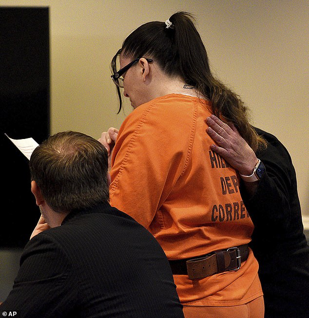 Danielle Dauphinais, 38, shook and sobbed in the courtroom as she was jailed Friday.