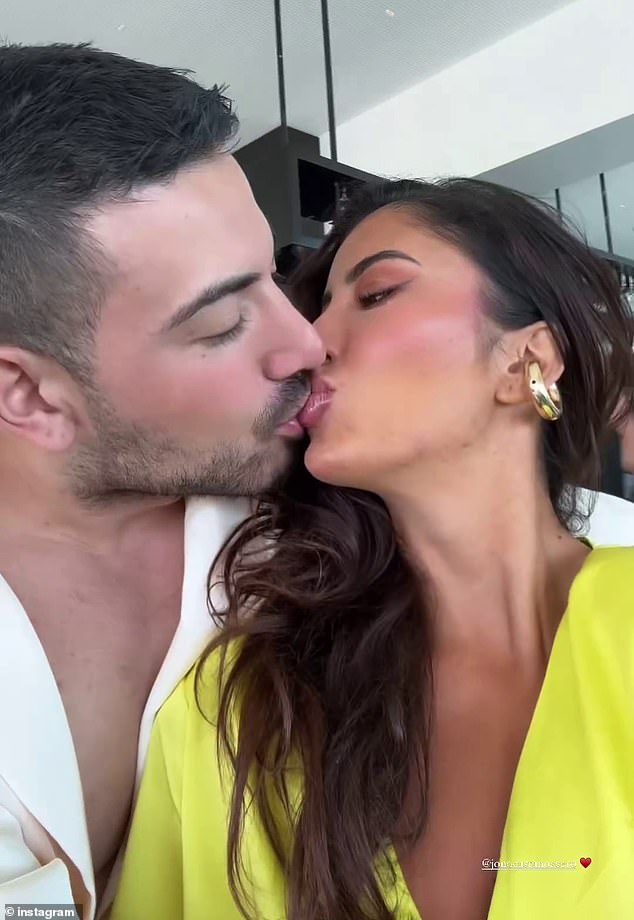 Their relaxing holiday comes after her ex-boyfriend Jono introduced his new girlfriend, fashion designer Nilofar Khirzad, on Sunday as they shared a photo of them kissing on Instagram.