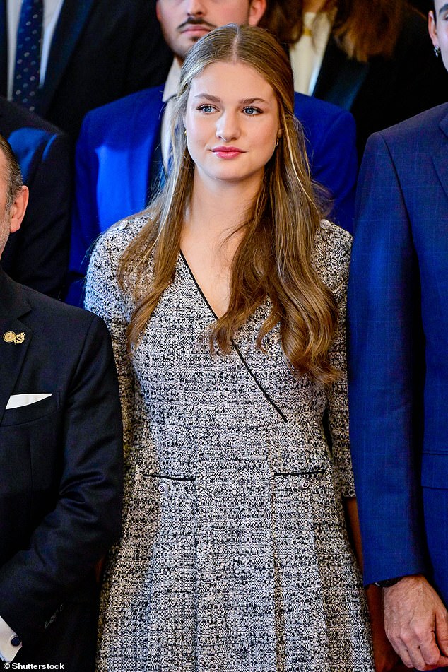 Crown Princess Leonor during the 2024 Princess of Asturias Awards Audience