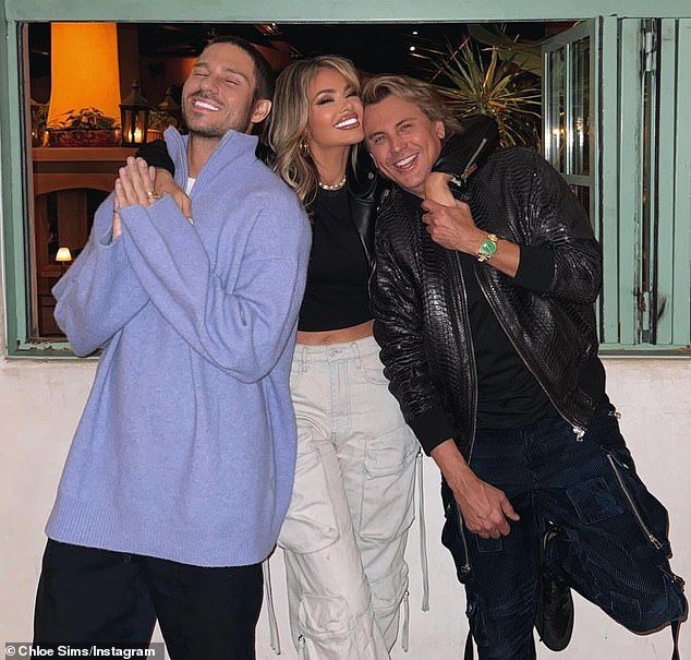 Chloe, pictured with her cousin Joey Essex and Jonathan Cheban, has been living the Los Angeles dream, but everything is about to change.