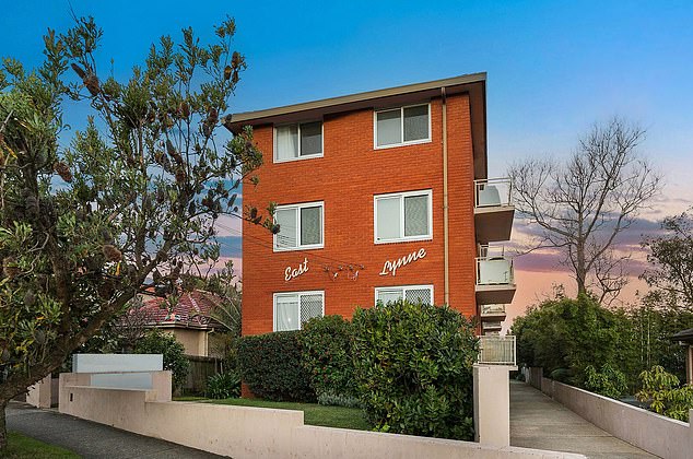 The couple, who went public in January, spent $1.29 million on a retro 1960s-era two-bedroom apartment on Maroubra Beach. In the photo: The football stars' apartment is on the top floor of a block of 12