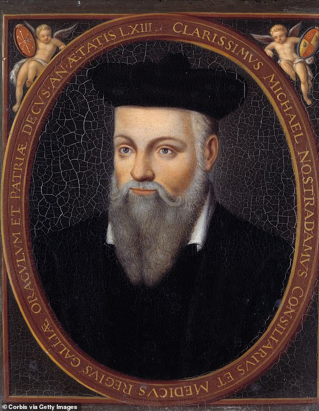 A portrait of the astrologer Michel de Nostre-Dame, better known as Nostradamus, who lived between 1503 and 1566)