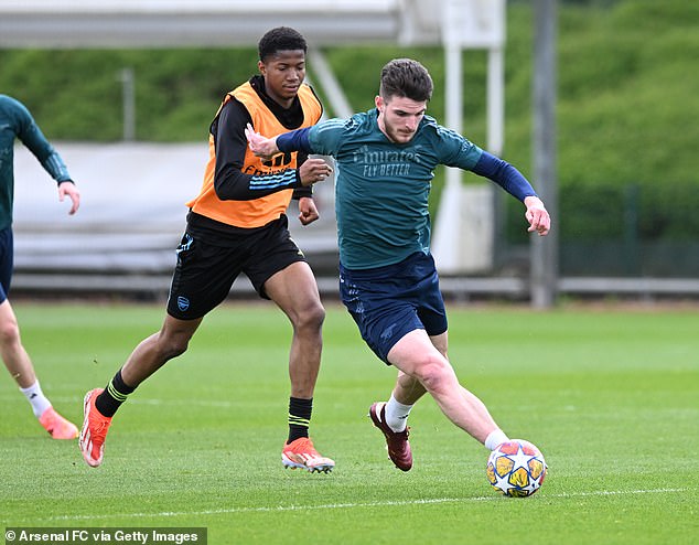 Obi-Martin participated in training with the first team when he was at Arsenal