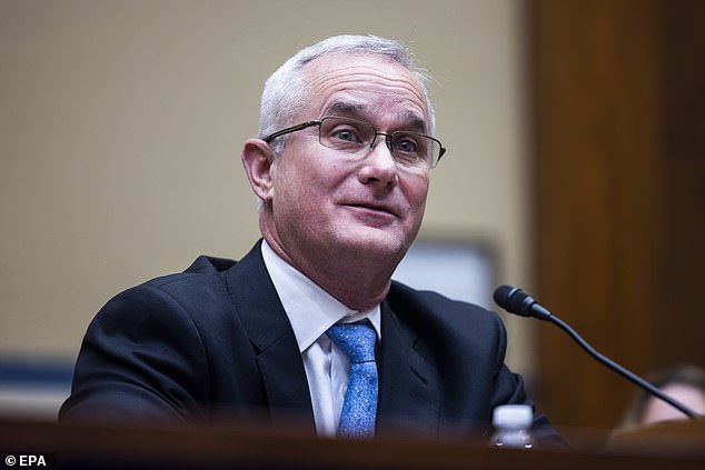 Retired Navy Commander David Fravor testifies before a House Oversight and Accountability Committee hearing on UFOs at the Rayburn House Office Building in Washington, DC in 2023.