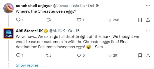 After attracting attention in Aldi's aisles, some shoppers were quick to promote the new eggs online, while others were left unimpressed by the festive treat.