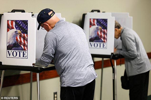 Voters participating in early voting in the 2024 election in Greensboro, North Carolina. More than 33 million people have already cast their votes in the election, including early voting and voting by mail.