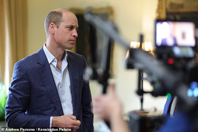 A look at William during the filming of 'Prince William: We Can End Homelessness' on ITV1 and ITVX