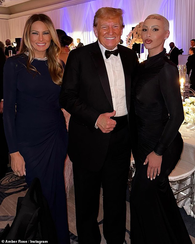 At the time, the model expressed that Donald Trump was 'the best opportunity we have to give a better life to our babies'; seen with Donald and Melania Trump above