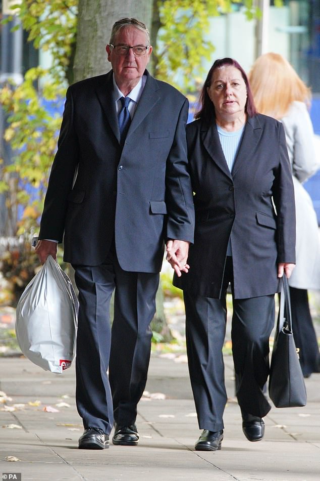 John and Susan Letby, parents of Lucy Letby, arrive at Manchester Crown Court for their daughters' murder trial in 2022.