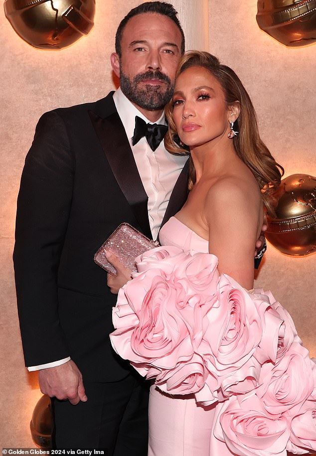 Ben and Jennifer are photographed at the Golden Globes in January, just seven months before she filed for divorce.