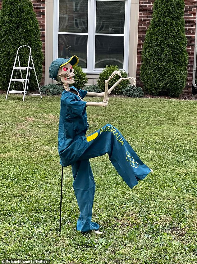 The Olympic breakdancer is shaping up to be a popular choice for Halloween decorations and costumes.