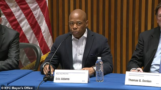 Mayor Eric Adams spoke at a news conference Saturday and was asked questions about preparing for Trump's blockbuster rally Sunday at Madison Square Garden.