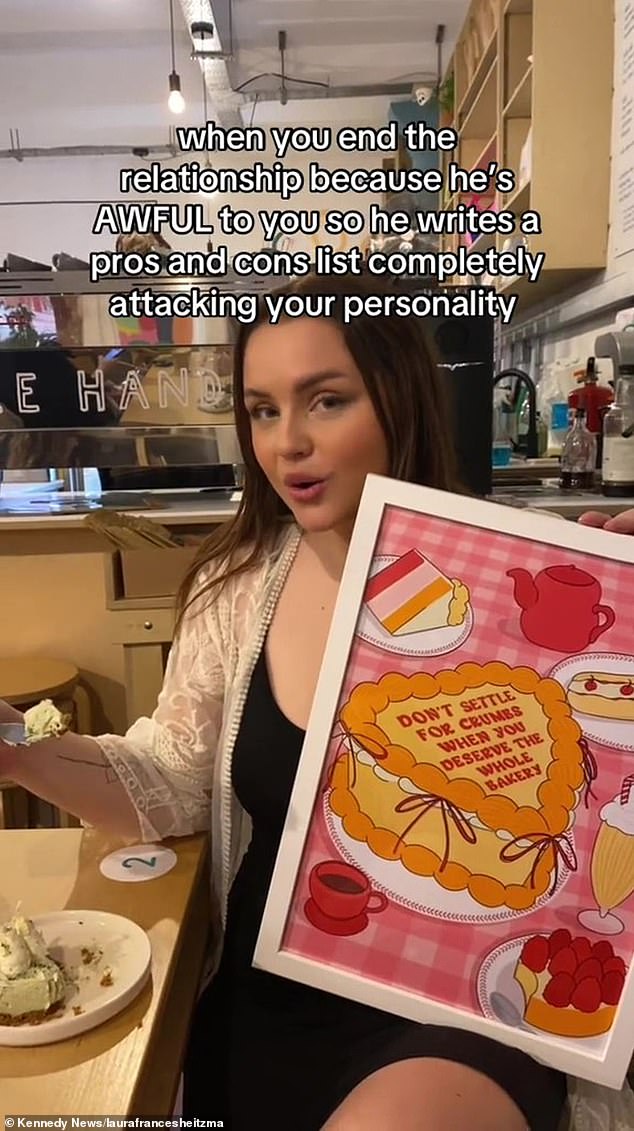 On TikTok, she posted a video of herself sitting at McDonald's with the tongue-in-cheek caption 