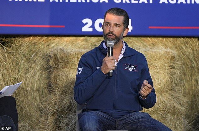 Don Jr spoke in Red Springs, North Carolina on October 18.