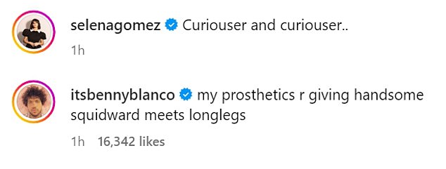 Echoing one of Alice's famous lines, Selena wrote in her caption: 'More and more curious...', leaving fans in no doubt about the inspiration for her costume.