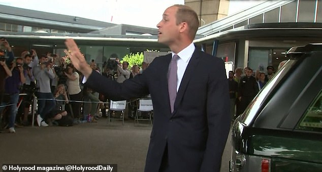 Prince William speaks to the public near the Grenfell Tower site in 2017