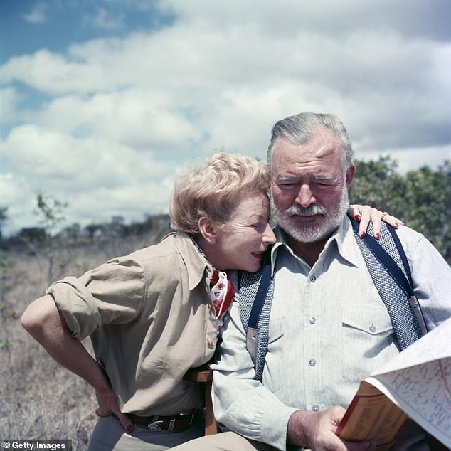 In the photo: Ernest Hemingway and his wife Mary in 1952, a decade before the writer took his own life.