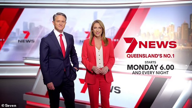 In the promotional video, 7News anchor Max Futcher (pictured left) announces the arrival of Ghidella's replacement, Sarah Greenhalgh (pictured right) with a surprising statement: 