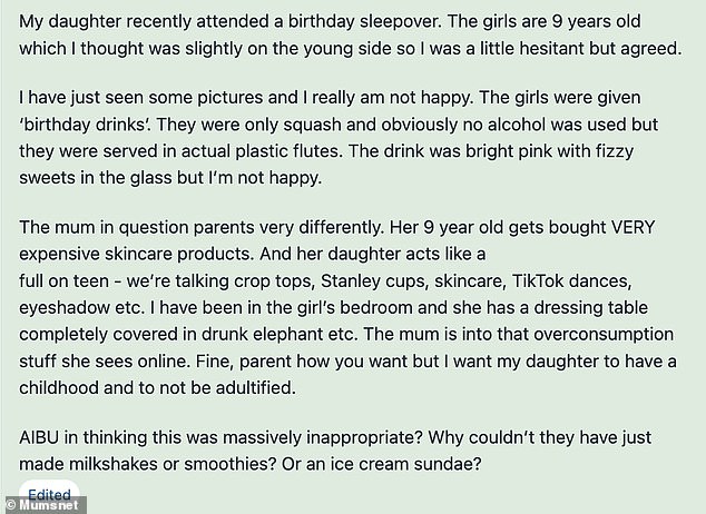 1730038340 666 Im furious because my 9 year old daughter was served birthday drinks