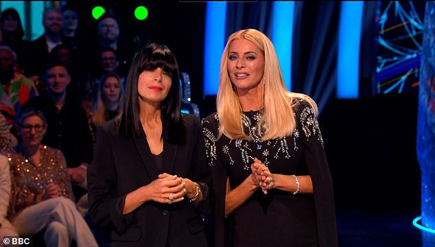 The BBC competition will broadcast the pre-recorded results show on Sunday night, revealing which two couples received the fewest votes and ended up in the dance (Tess and Claudia pictured).