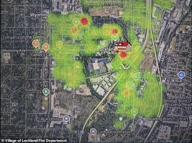 Lockland officials said calls to the fire service have increased by 12 percent this year, with almost all of the additional calls being made to complexes where Mauritanians are housed, as shown in the heat map above.