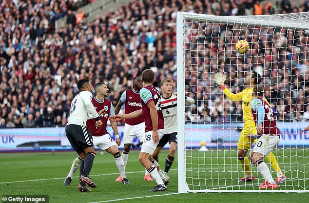 United got the ball into the box and Casemiro headed past Lukasz Fabianski.