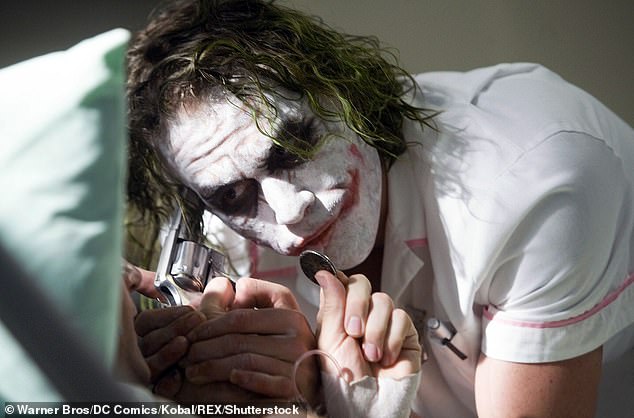 Heath Ledger's 2008 portrayal of the Joker was M. Night's inspiration for his costume this year.