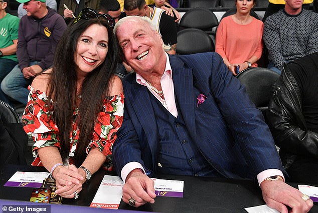 WWE icon Flair recently announced that he had separated from his wife Tracy (left), Sebastian's mother.