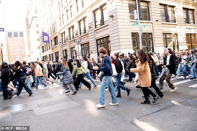 The crowd went wild when Chalamet appeared, causing chaos in Manhattan.