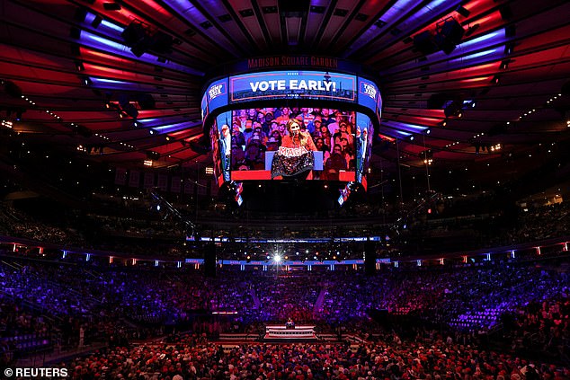 Donald Trump played sold out Madison Square Garden on Sunday