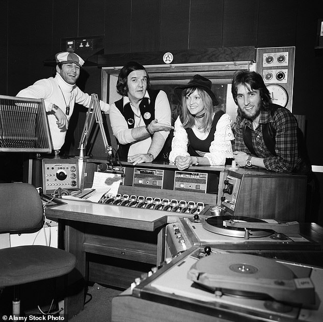 (Left to right) Emperor Rosko, BBC Disc Jockey, Alan Freeman, Annie Nightingale and Johnnie Walker