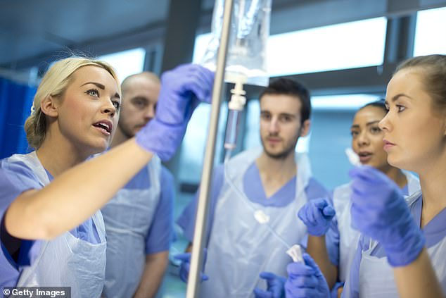 The Royal College of Nursing (RCN) warned that the number of people studying to be nurses has plummeted in all regions between 2020 and 2023 (File image)