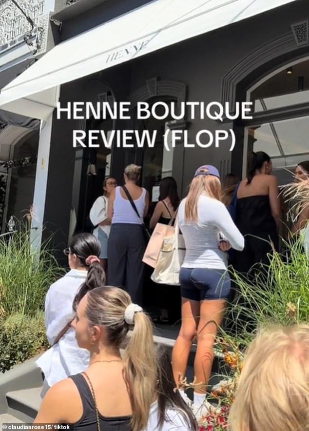 One shopper wasn't too impressed with her visit, as she revealed she didn't even make it into the store after being told it was a two-hour wait, and shared a video of the queues (pictured).