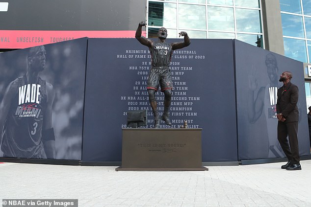 The Heat unveiled the statue on Sunday, sparking viral reactions online from NBA fans.