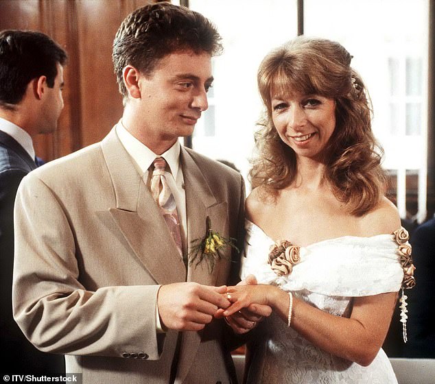 Gail marries Martin Platt, played by Sean Wilson, in 1991. She holds the record as the most married female soap character.