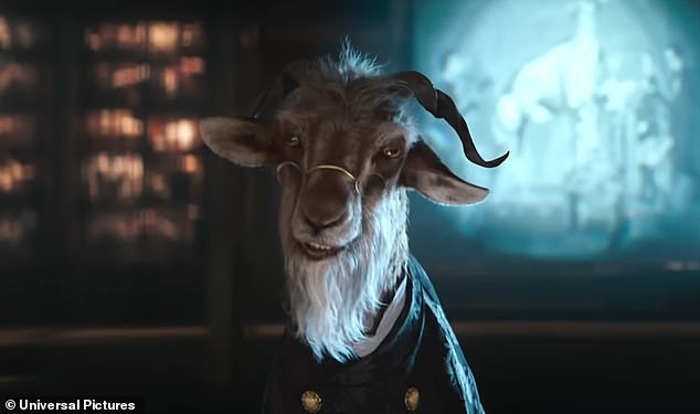 There's a quick look at Peter Dinklage as the voice of Doctor Dillamond, a goat and a history professor at Shiz University.