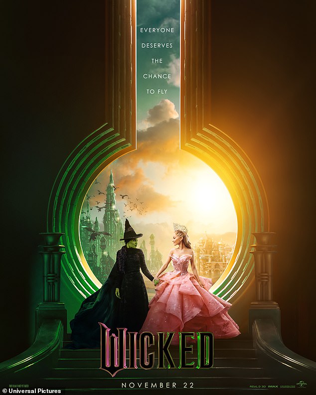 Directed by Michael M. Chu and written by Winnie Holzman and Dana Fox, Wicked is scheduled to be released on November 27, and will be followed by a direct sequel, Wicked Part Two, a year later.