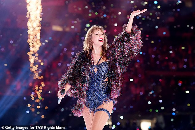 Taylor Swift couldn't celebrate the feat as she continued to perform her Eras Tour.