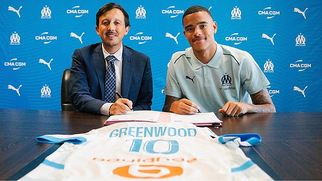 Greenwood joined the French team in the summer after leaving boyhood club Man United.