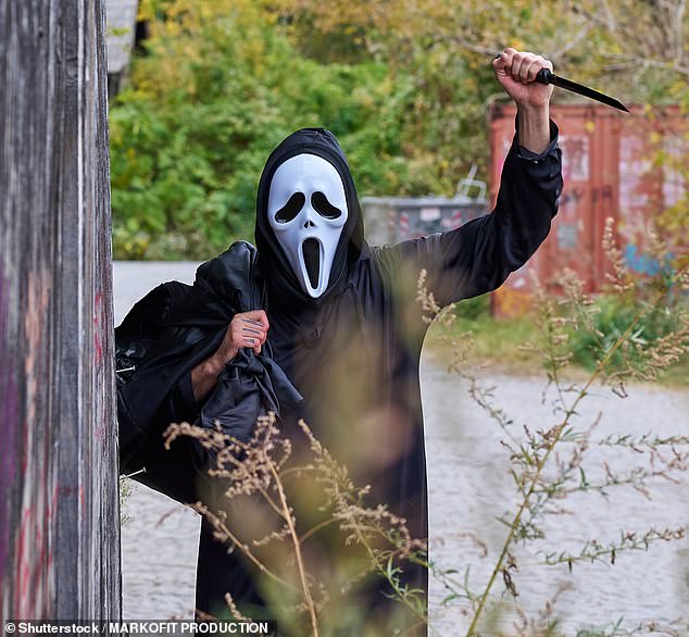 Rules and fines differ across the country, but a fine in New South Wales could cost a driver $2200 (pictured, a scream mask)