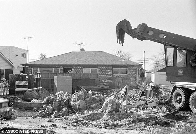 The serial killer was born in Chicago and was married to Marlynn Myers, with whom he had two children, from 1964 to 1969. In the photo, the excavation team works outside John W. Gacy's home in the Chicago suburbs.