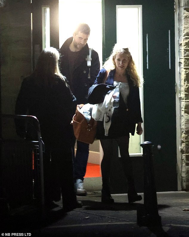 The couple looked low-key as they left the theater together after their show.